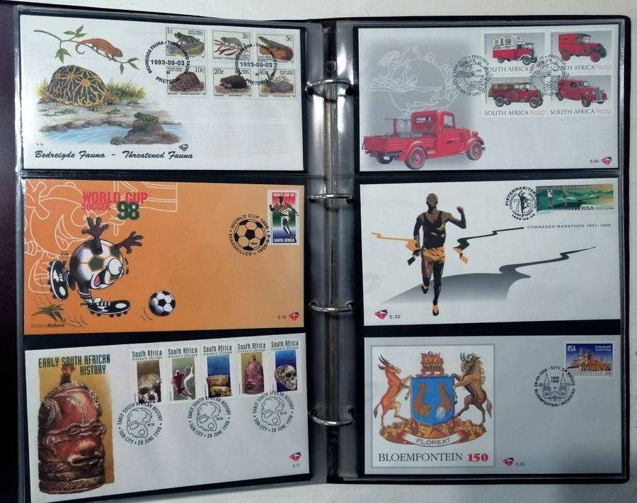 90 x RSA 6th series covers collection (FRESH, some duplication) in 3 leaf Binder Album