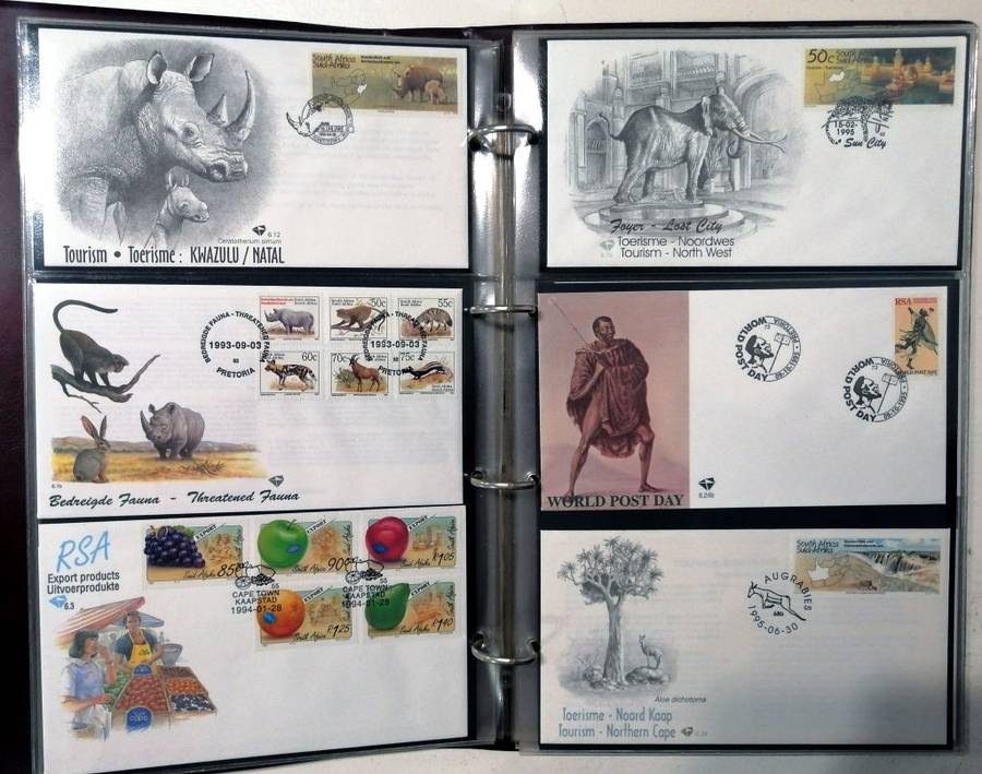 90 x RSA 6th series covers collection (FRESH, some duplication) in 3 leaf Binder Album