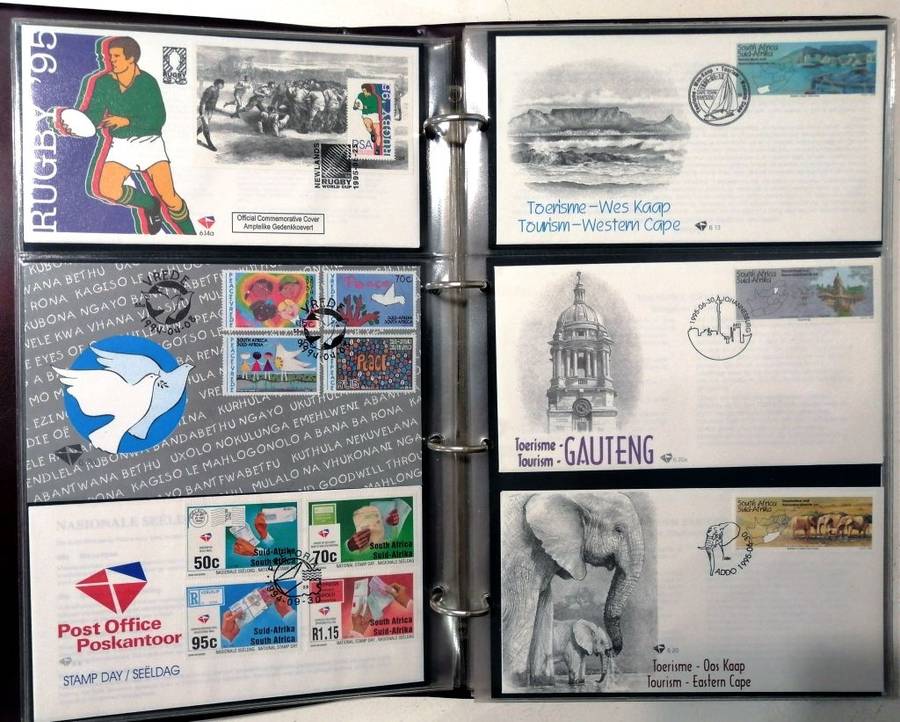 90 x RSA 6th series covers collection (FRESH, some duplication) in 3 leaf Binder Album