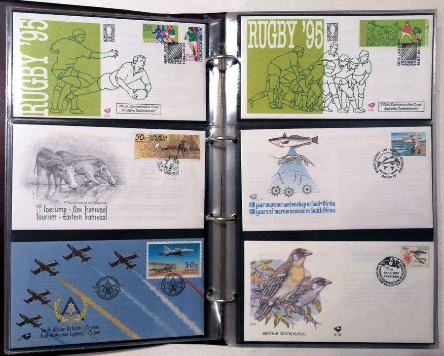 90 x RSA 6th series covers collection (FRESH, some duplication) in 3 leaf Binder Album
