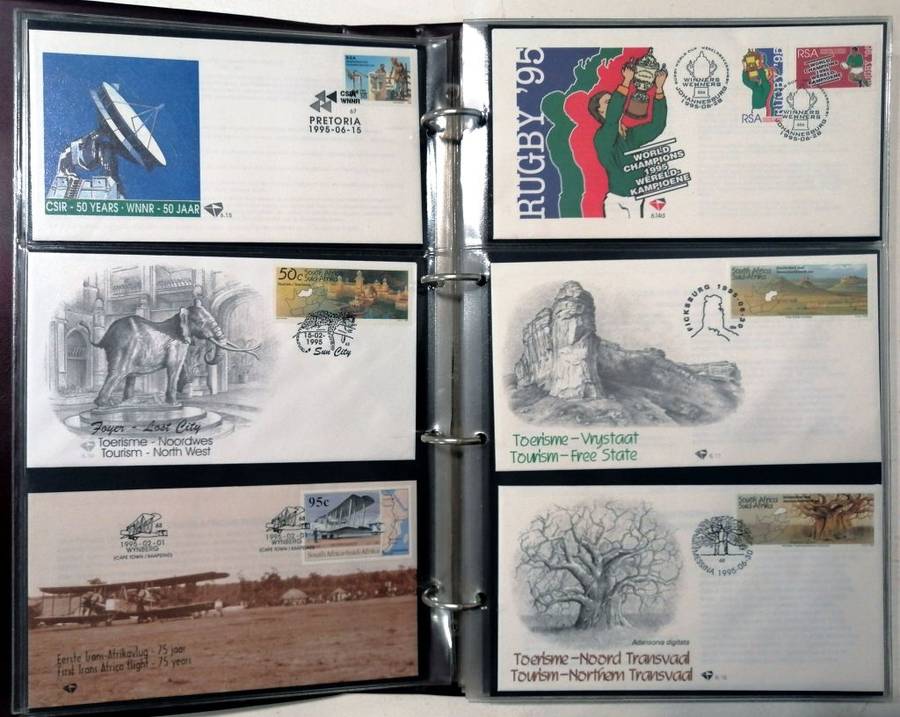90 x RSA 6th series covers collection (FRESH, some duplication) in 3 leaf Binder Album