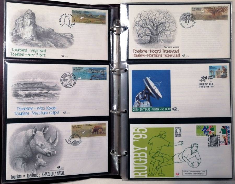 90 x RSA 6th series covers collection (FRESH, some duplication) in 3 leaf Binder Album