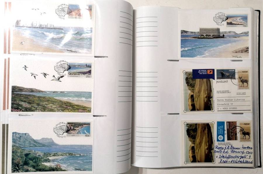 RSA mint postcards collection in postcards album- some modern material - nice