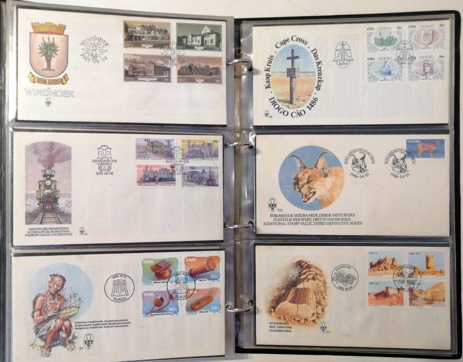 S.W.A. 82 x fresh covers in nice 3 leaf album