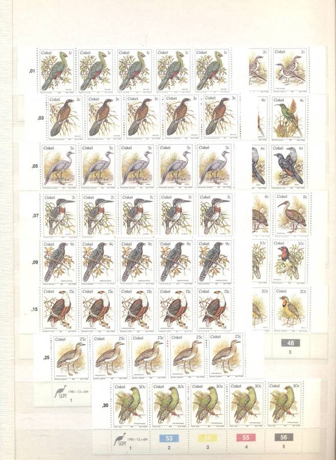 Homelands TBVC Nice Collection of controls , sheetlets etc - All Mint ! In 32 Side Ideal Stockbook