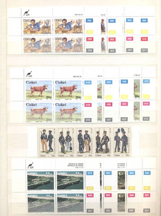 Homelands TBVC Nice Collection of controls , sheetlets etc - All Mint ! In 32 Side Ideal Stockbook