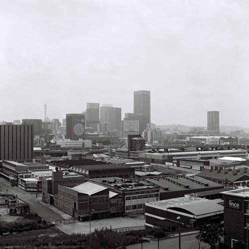 Johannesburg view from old Topstar Drive-in (8"x8")