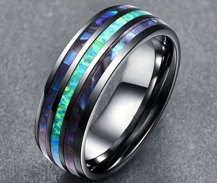 Stainless Steel Black Ring