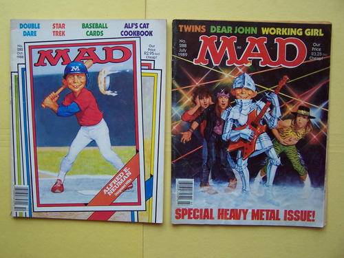 Two MAD Magazines No. 282 October 1988 and 288 July 1989