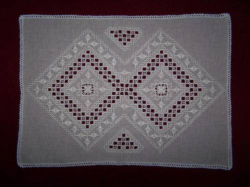 Stunning Hardanger Tray Cloth - NEVER USED