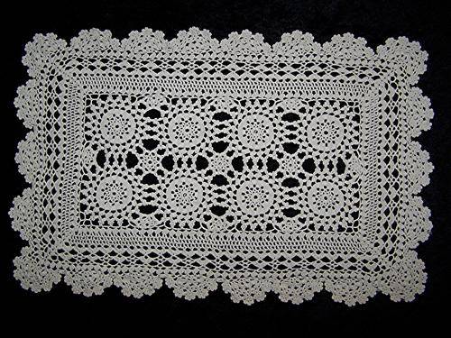 Hand Crocheted White Tray Cloth - Unused