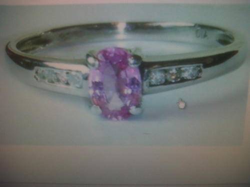 9k solid white gold saphire and dimond 0.52 cts ring value13332
