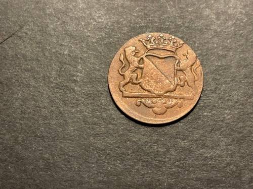 Nice 1790 VOC 1 duit coin - off center error