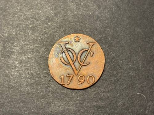 Excellent 1790 VOC 1 duit copper coin - Magnificent Example