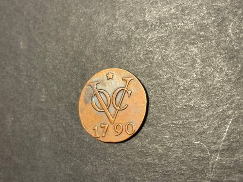Excellent 1790 VOC 1 duit copper coin - Magnificent Example