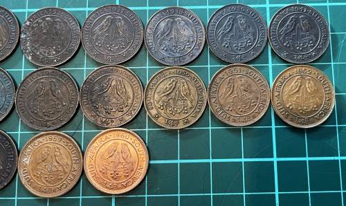 Complete collection of SA Union copper coins from 1923 to 1964 - PLEASE READ DESCRIPTION
