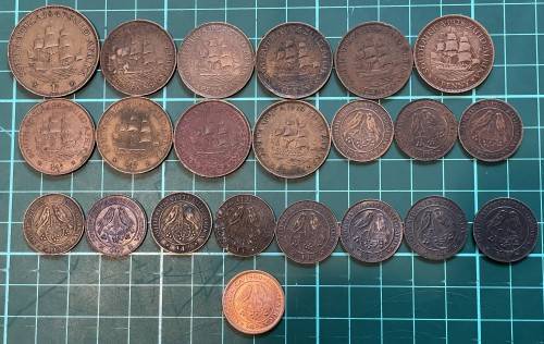 Complete collection of SA Union copper coins from 1923 to 1964 - PLEASE READ DESCRIPTION