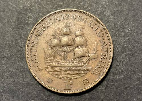 Nice 1946 SA Union 1 penny coin