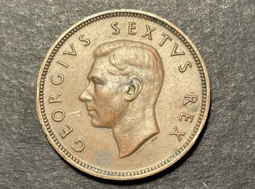 Nice 1952 SA Union 1/2 penny coin