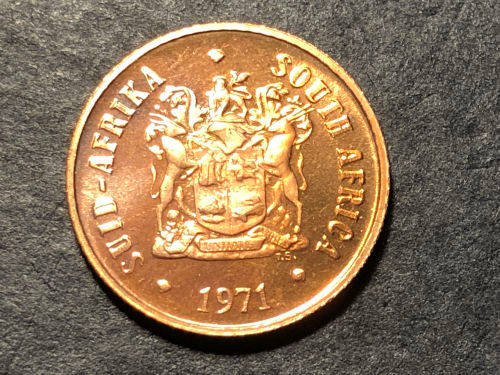 Brilliant Proof 1971 RSA 1 Cent coin