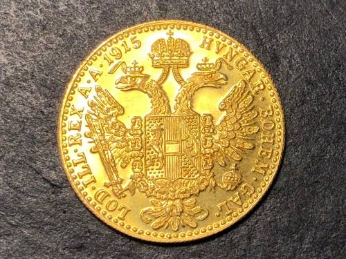 Excellent 1915 Austrian GOLD (98.6% fine) 1 Ducat Restrike coin - lot 1 of 2