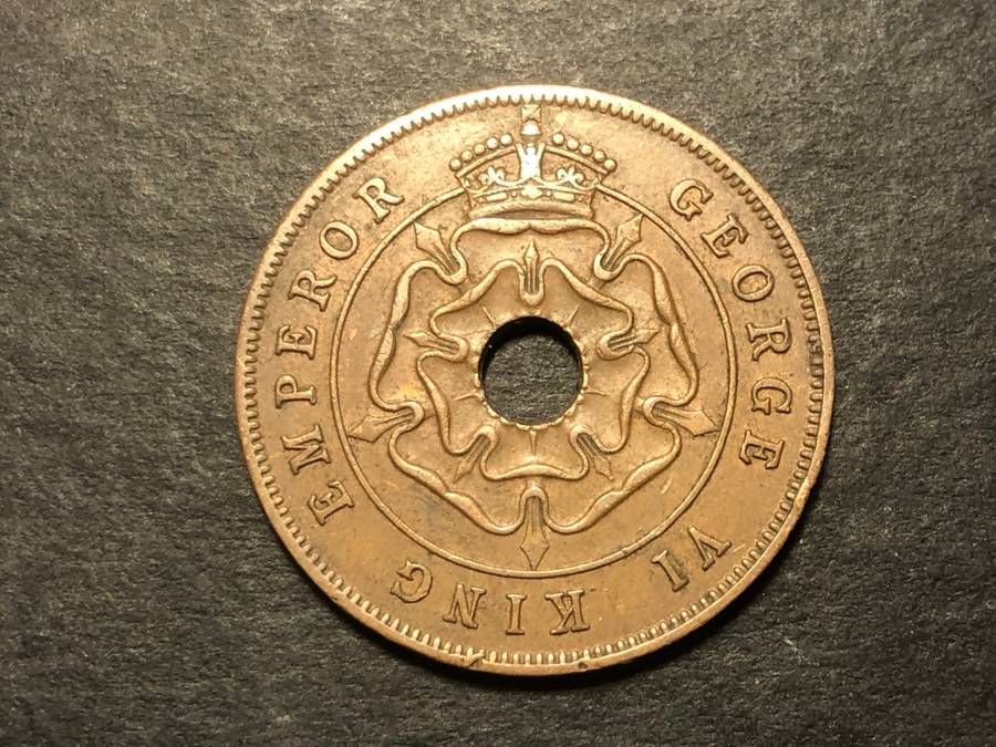 Nice 1943 1 Penny coin from Southern Rhodesia