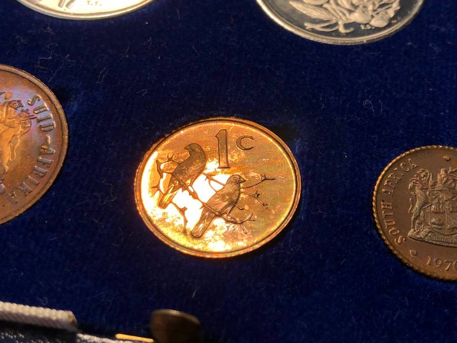 Scarce 1970 South African Short proof coin set - Complete in original blue box