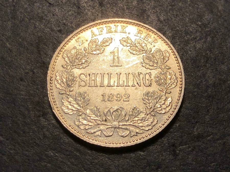 Excellent High grade 1892 ZAR Kruger Silver 1 shilling coin