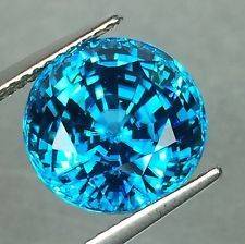 RADIANT NATURAL BLUE ZIRCON ROUND - 2.40CT!