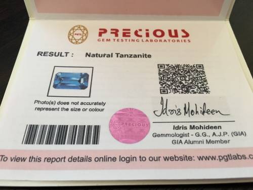 SPECTACULAR NATURAL TANZANITE 0.64CT CERTIFIED!! VIOLET / BLUE OCTAGON STEP CUT
