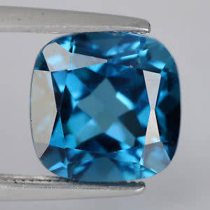 3.56ct OUTSTANDING LONDON BLUE TOPAZ CUSHION SHAPE