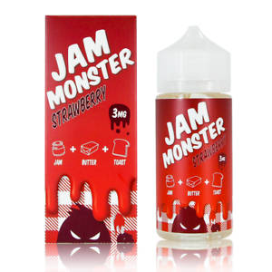 Strawberry 100ml by Jam Monster Eliquids 3mg E-liquid / Vape Juice/ Smoke Juice 100ml 3mg
