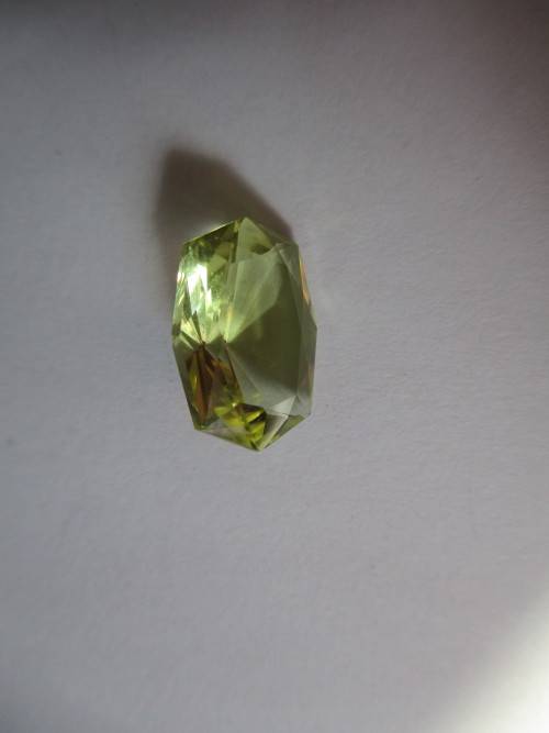 14.00 x 10.00 fancy cut Lemon Quartz  5.08 ct