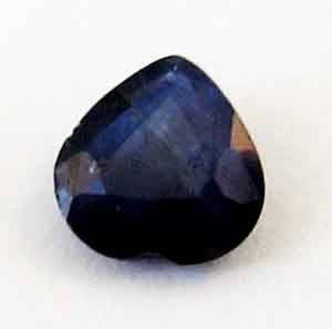 Genuine 5.50mm Heart cut Blue Sapphire  0.64ct
