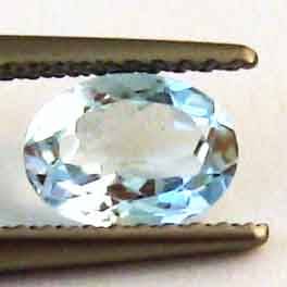 Genuine , 7.00 x 9.00 mm Oval faceted cut Aquamarine  1.57cts.