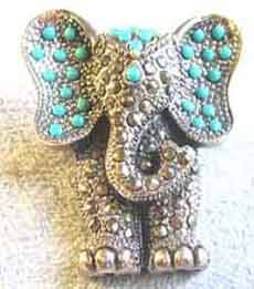 WONDERFFUL  SRELING SILVER ` FLEPHANT ` BROOCH AND PENDANT.