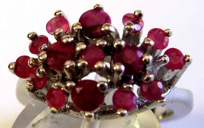 Amazing, Sterling Silver and Rubies Ring.