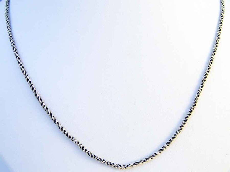 Genuine -Sterling Silver " pop- Corn " Chain 70 cm long