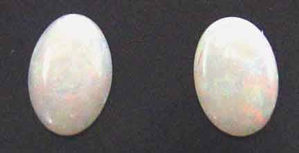 1 Lot, 2 Pieces of 6.00 x 4.00 mm Oval solid Australian Opals ,T. W.0.46 ct.