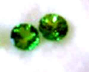 1 Lot , 2 Pieces of  2.60 mm Round cut Tsavorites, T. W. 0.16 cts.