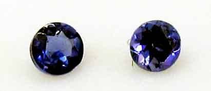 Lovely stones -1 lot , 2 pieces of 2.00 mm round faceted cut tanzanite , T. W. 0.09 ct.