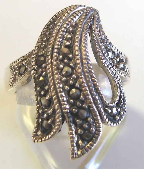 Elegant Sterling Silver and Marcasite RIng.