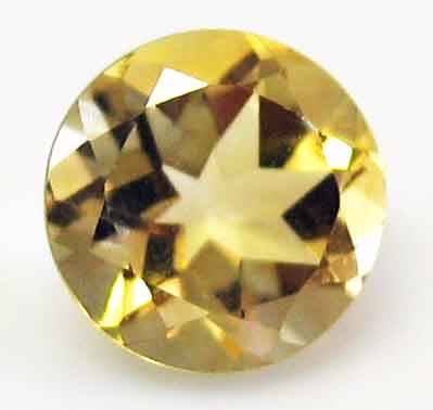 8.00 MM ROUND  FACETED CUT CITRINE 1.68 CT.