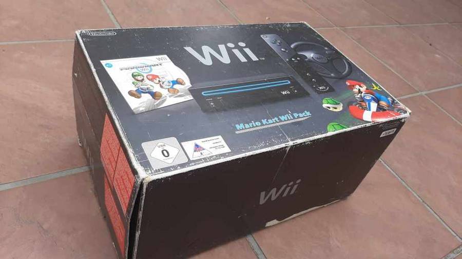 boxed wii console mario kart pack bundle complete
