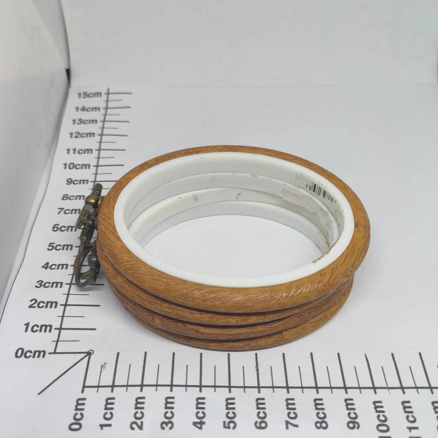 Four oval embroidery hoops