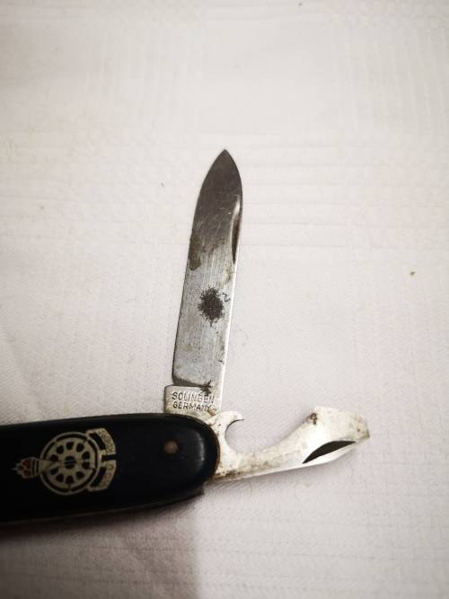 Vintage Voortrekkers pocket knife, inscribed with Hou Koers - Solingen Germany