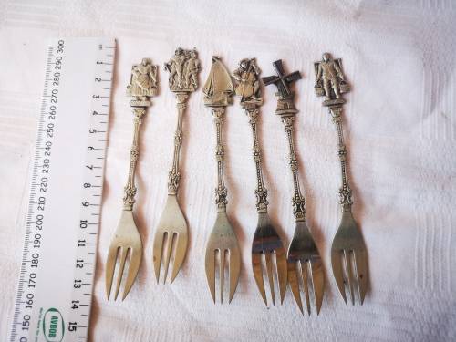 Vintage set of Elesva Alpa forks.