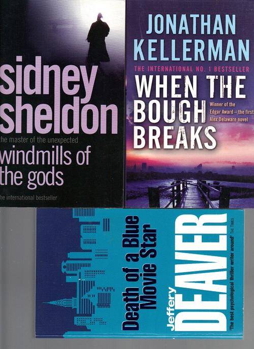 3 x NEW Books (Kellerman,  Deaver & Sidney Sheldon)