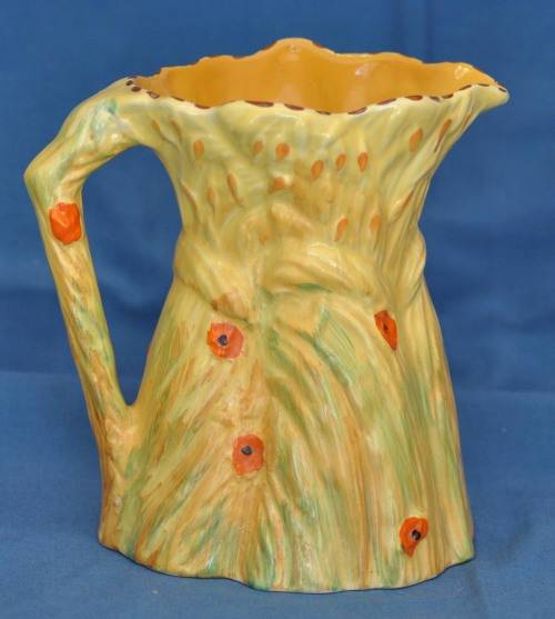 Art Deco Burleigh Ware Harvest Jug in Yellow with Rabbit