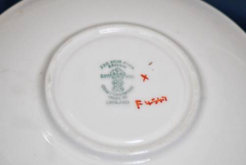 Crown Staffordshire Hand Painted Tea Trio